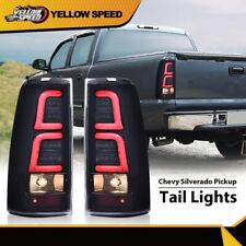 Fit For 99-06 Chevy Silverado GMC Sierra LED Tube Tail Lights Smoked Brake Lamps picture