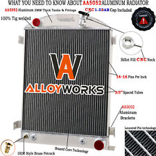 3-Row AA5052 Aluminum Radiator For Ford Model High Boy Chevy V8 Engine 1930-38. picture