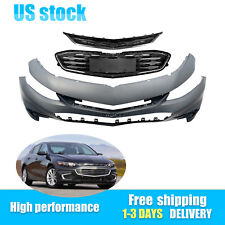 Fits 2016-2018 Chevrolet Malibu Front Bumper Cover & Chrome Grille Replacement picture