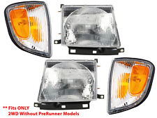 For 1997 - 2000 Toyota Tacoma 2WD Without PreRunner Corner Head Light Combo SET picture