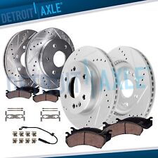 8pc Front Rear Drilled Brake Rotors Brake Pads for 2019 Silverado Sierra 1500 picture