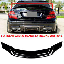 Duckbill Rear Trunk Spoiler for 08-14 Mercedes Benz W204 C-Class RT Style Black picture