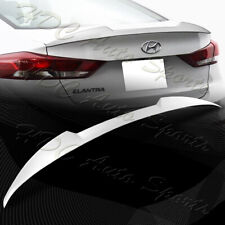 For 2017-2018 Hyundai Elantra W-Power Pearl White V-Style Trunk Lid Spoiler Wing picture