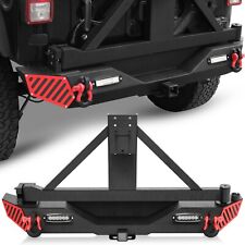 Rear Bumper with Spare Tire Carrier for 2007-2018 Jeep Wrangler JK JKU Off-road picture
