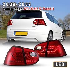 LED Tail Lights For 2006-2009 Volkswagen VW GTI Rabbit Golf MK5 Red Rear Lamps picture