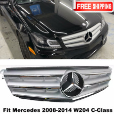 Sports Style Grille Grill W/Emblem For Mercedes W204 C250 C350 C300 2008-2014 picture