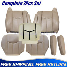 For 2003-2006 Silverado Sierra Driver & Passenger Seat Cover & Foam Cushion Tan picture