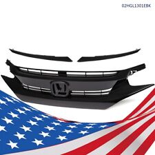 Black Mesh Grille Front Hood Grille Fit For 2016-2018 HONDA CIVIC Factory Style picture