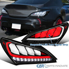Black Fit 2010-2016 Hyundai Genesis Coupe Full LED Sequential Signal Tail Lights picture