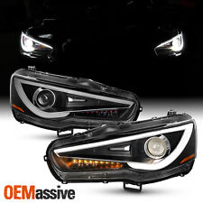 For 08-17 Mitsubishi Lancer Evo LED DRL Bar Sequential Signal Projector HeadLamp picture
