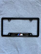 BMW OEM M Logo Black Stainless Steel License Plate Frame SINGLE 82120010404 picture