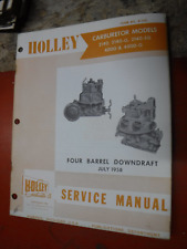 1958 HOLLEY CARBURETOR FACTORY SERVICE MANUAL 4BBL DOWNDRAFT MODELS 2140 4000-G picture