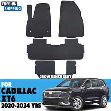 Floor mats for CADILLAC XT6 2020-2024 3Row (2Row Bench Seat) All Weather Rubber picture