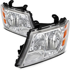 Chrome Housing Headlights Assembly Left Right Pair For 2009-2020 Nissan Frontier picture