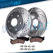 Front Drilled Rotors Brake Pads for Buick Enclave Chevrolet Traverse GMC Acadia picture