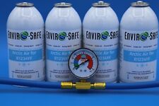 R1234yf, 1234yf, AIR BOOSTER, Arctic Air Refrigerant Support, 4 cans & Gauge picture