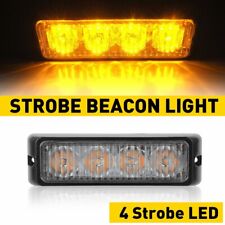 1PCS Amber/Yellow 4LED Car Truck Warning Hazard Flashing Beacon Strobe Light Bar picture