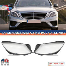 For Mercedes-Benz W222 S-Class 2014-17 Pair Lampshade Headlight Lens Lamp Cover picture