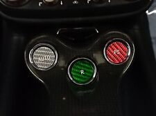 Fits Ferrari California 09-14 F1 Gear Button in Tri Colors Carbon Fiber  picture