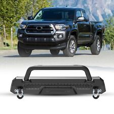 2 IN 1 Stubby Front Bumper w/2*D-Rings Shackles For 2016-2023 Toyota Tacoma picture