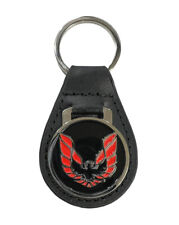 Red Pontiac Firebird Trans Am Leather Keychain Ring Fob picture
