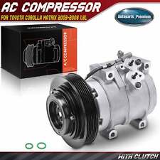 AC Compressor w/ Clutch for Toyota Corolla Matrix 2003-2008 L4 1.8L Sedan Wagon picture
