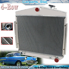 For 1955-1957 Chevrolet Bel Air Small or Big Block I6 V8 4-Row Aluminum Radiator picture