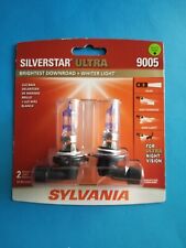 NEW - Sylvania Silverstar ULTRA 9005 Headlight 2 Bulbs Pair Set 9005SU.BP picture