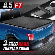 For 15-20 Ford F150 Truck 6.5Ft Short Bed FRP Hard Solid Tri-Fold Tonneau Cover picture