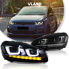 For 2010-2014 VOLKSWAGEN Golf6 MK6/Jetta Wagon LED Headlights Sequential A Pair picture