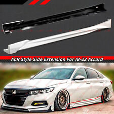 For 2018-2022 Honda Accord ACR Platinum White Pearl Add On Side Skirt Extensions picture