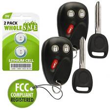 2 Replacement For 02 03 04 05 06 07 08 09 Chevrolet Trailblazer Key + Fob Remote picture