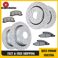 Front Rear Brake Rotors Pads Kit for 2012-2017 Ford F-150 Drilled Slotted Brakes picture