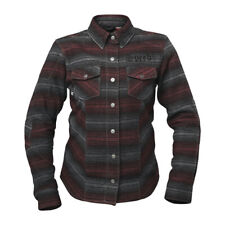 Speed and Strength Brat Armored Flannel Shirt Black/Maroon Women's Size Large picture