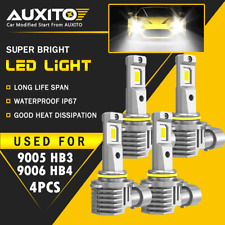 AUXITO 40000LM Combo 4 9005 + 9006 LED Headlight Kit Bulbs High Low Beam White picture