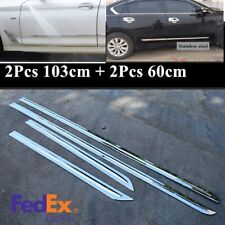 Stainless Steel Chrome Door Side Skirt  Line Sill Garnish Molding Trim Cover USA picture