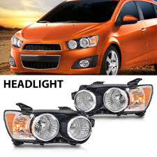 Fit For 2012-2016 Chevy Sonic Headlight Headlamp Chrome Driver & Passenger Side picture
