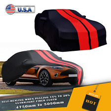 For Aston Martin DBX Satin Stretch Indoor Car Cover Stretch Black/Red picture