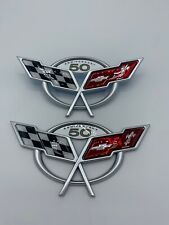 Nose & Trunk Lid Emblem Set for 2003 Corvette 50th Anniversary New Reproductions picture