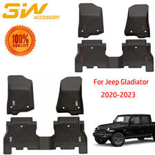 3W Auto Floor Mats for Jeep Gladiator 2020-2023 Front Rear TPE Liners Full Set picture