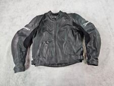 Joe Rocket Jacket Mens 46 Black Leather Motorcylce Heavy Armor Elbow Shoulder picture
