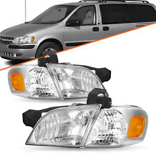For 1997-2005 Pontiac Montana Chevy Venture Silhouette Chrome Headlight Headlamp picture