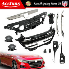 Front Bumper For 21-23 Honda Accord Upper Lower Grill Trim Cover Fog Lights New picture