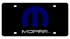 Mopar Emblem Inlaid Design Matte Black License Plate Official Licensed picture