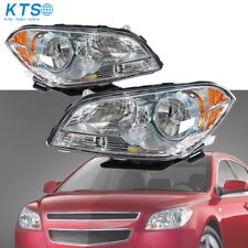 For 2008-2012 Chevy Malibu Headlight Headlamp Chrome Housing Left+Right Side picture