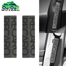 2PCS JDM Recaro Gray Fabric Seat Belt Cover Shoulder Pads Racing Seat Material picture