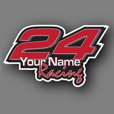 Race Car Number Vinyl Decal Sticker Set Kit Custom Made picture
