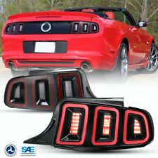 LED Tail Lights for 2010-2014 Ford Mustang Sequential Signal Brake Lamp Red Lens picture