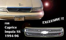 Fit For Chevy Impala SS Caprice 1994-96 Grille Fully Chrome GM1200450 10269614 picture