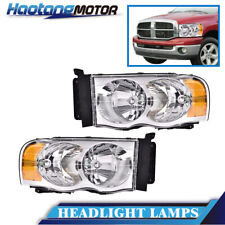 Chrome Housing Amber Corner Headlights Fit For 02-05 Dodge Ram 1500 2500 3500 2x picture